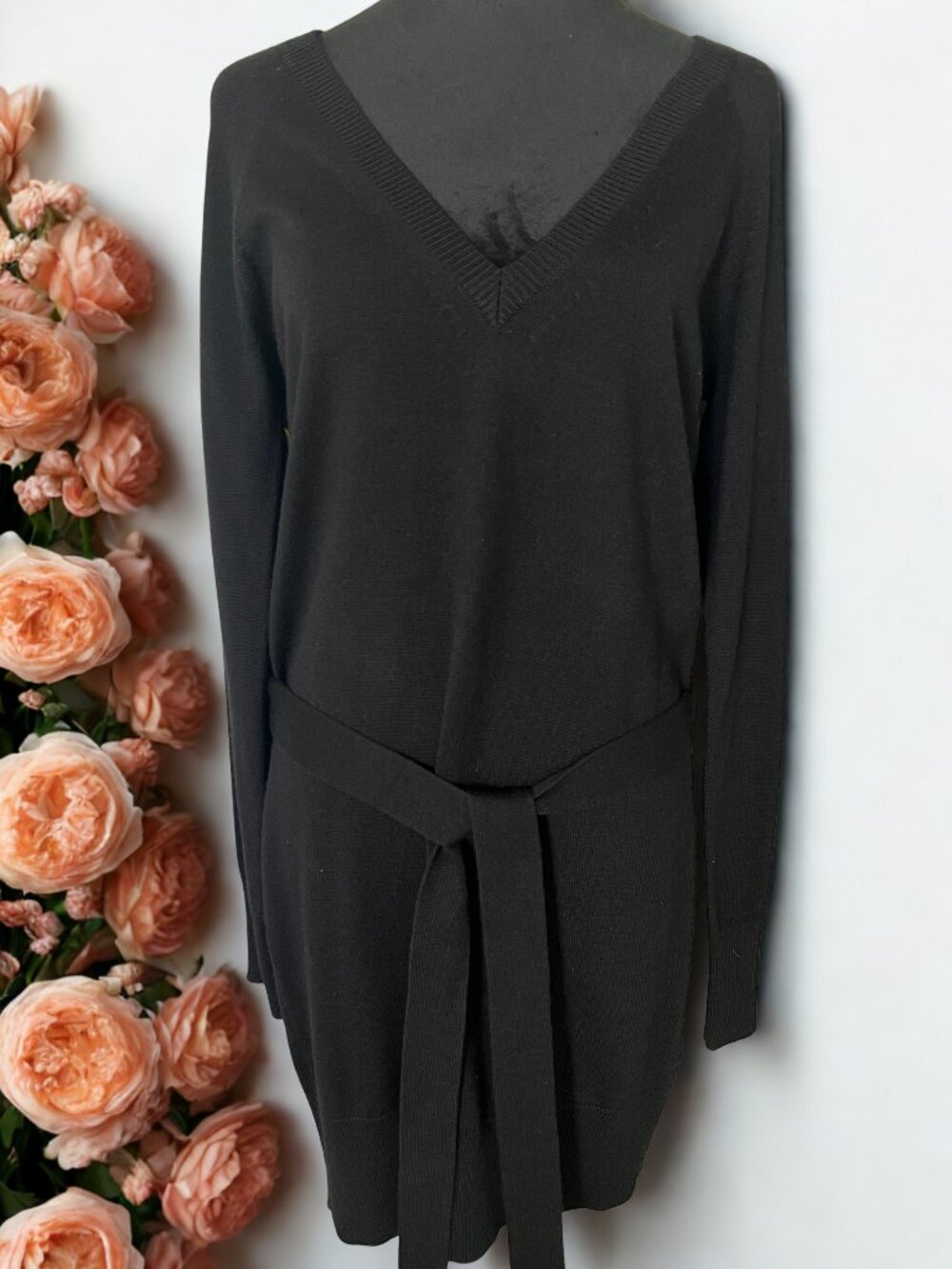French Connection Hip Length Black sweater